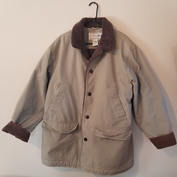 L.L. Bean Other - L.L. Bean Sherpa Fleece Lined Field Coat in Heavy Cotton Canvas Size XL Mens